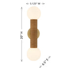 Savoy House - 9-4081-2-322 - Two Light Wall Sconce - Jarrell - Warm Brass