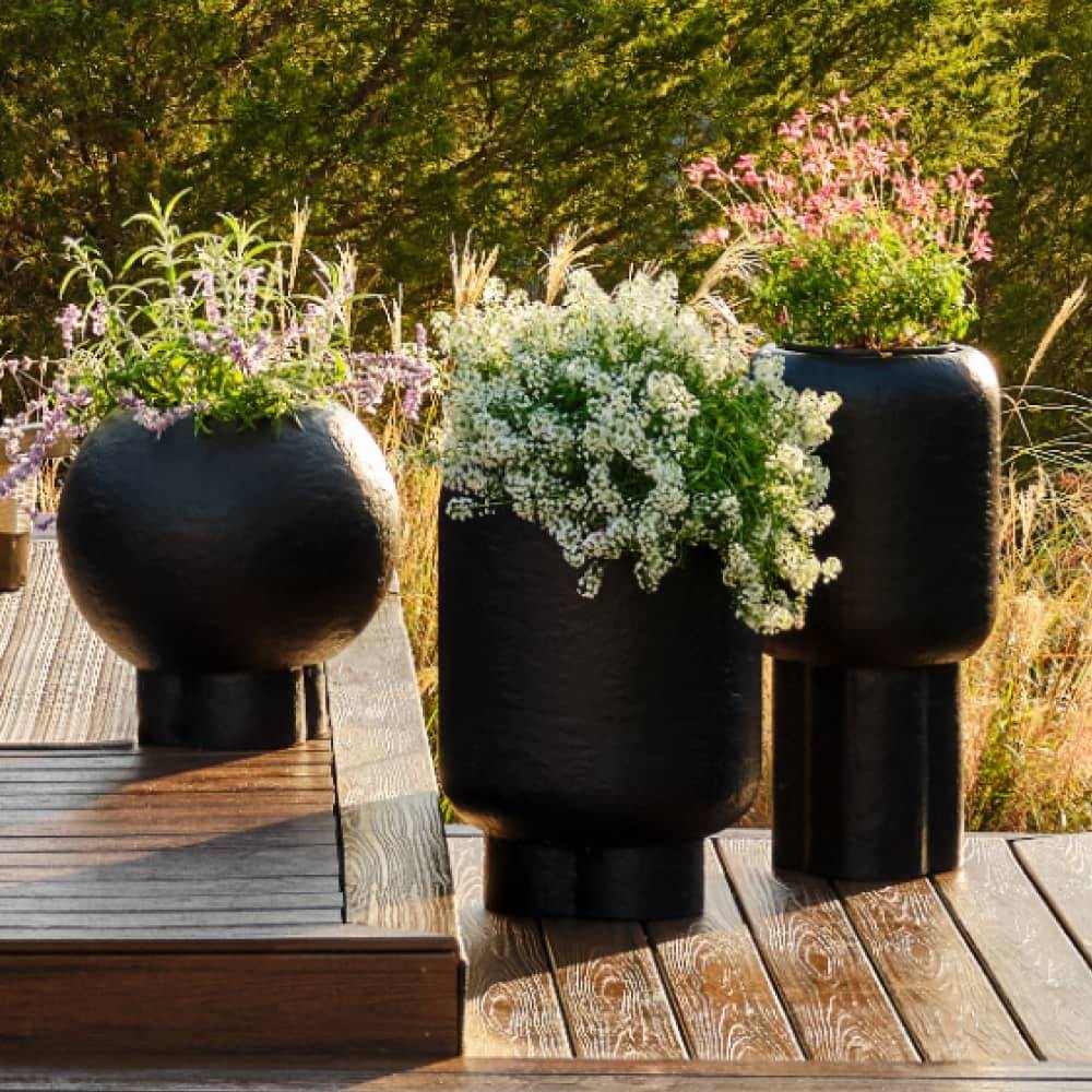 Arteriors - AVS14 - Outdoor Planter - Lorenzo - Matte Black
