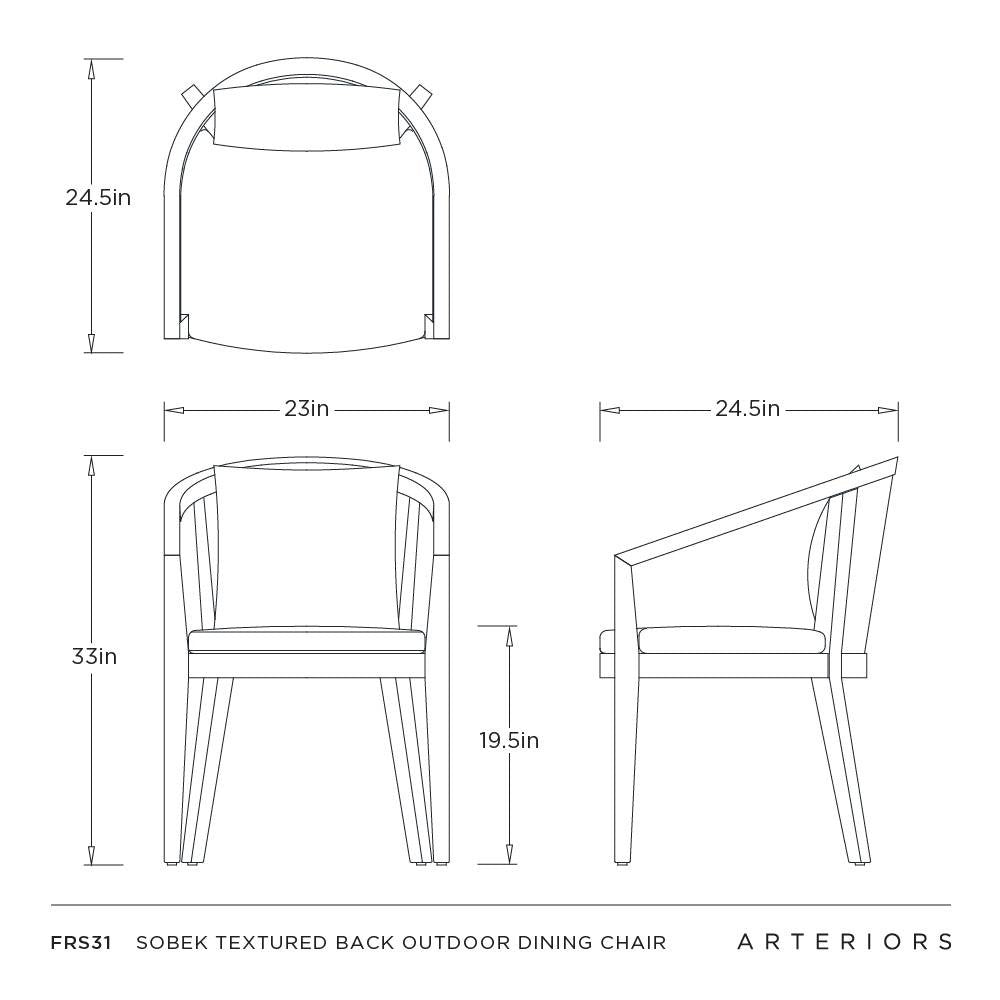 Arteriors - FRS31 - Outdoor Dining Chair - Sobek