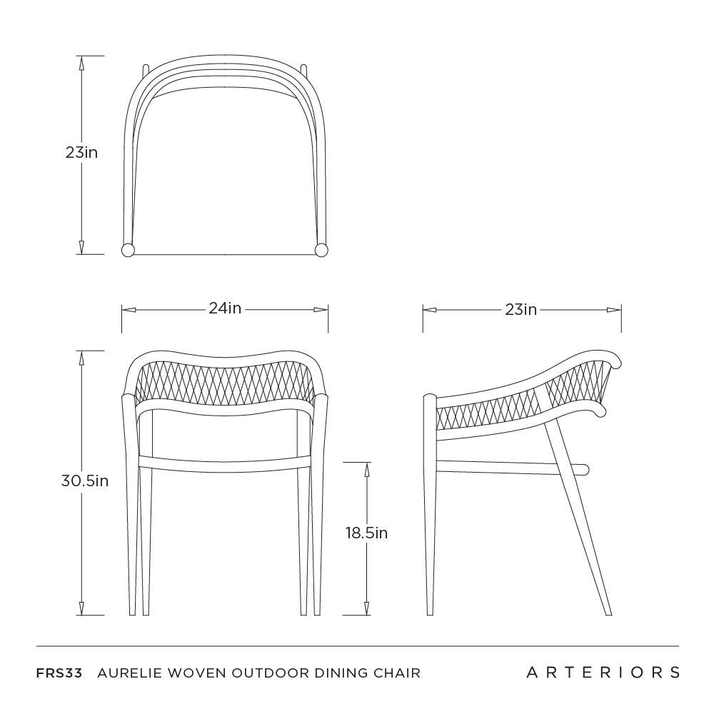 Arteriors - FRS33 - Outdoor Dining Chair - Aurelie
