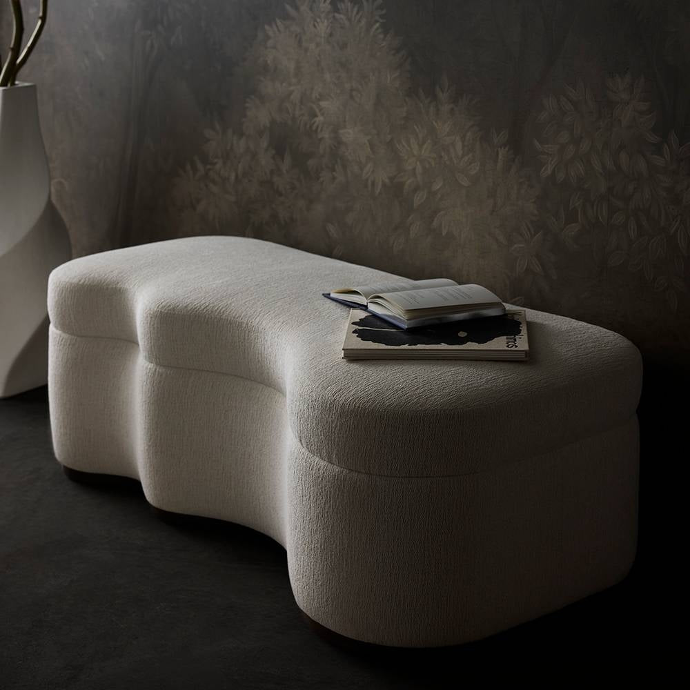 Arteriors GDFHU01 Shoal Bench in Sand/Dark Walnut