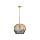 Arteriors DPS09 Swami Pendant in Natural and Black/Antique Brass