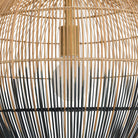 Arteriors DPS09 Swami Pendant in Natural and Black/Antique Brass