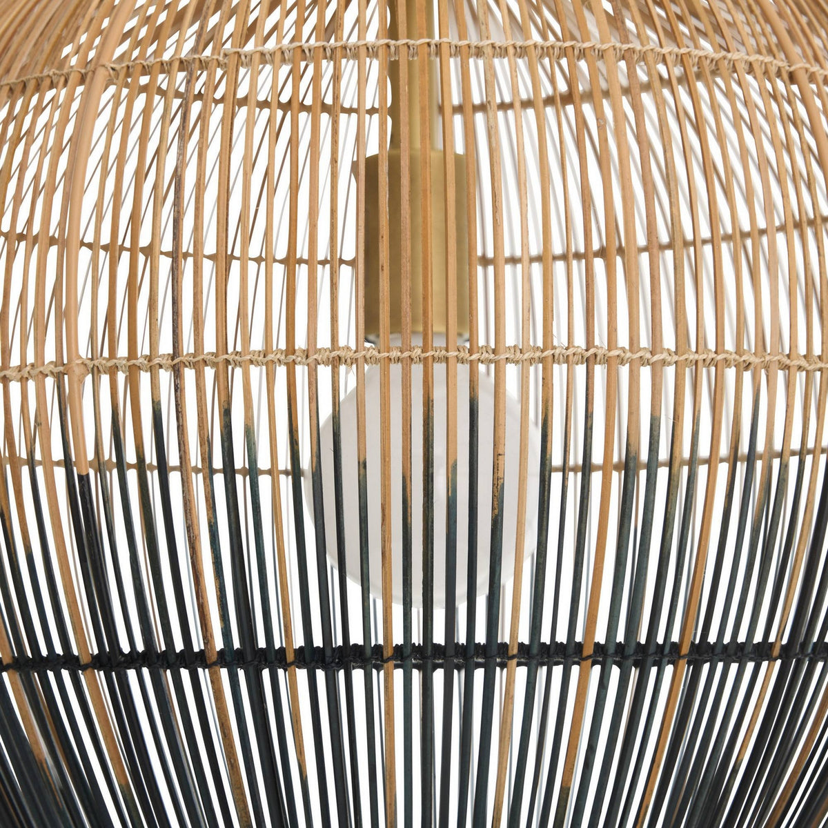 Arteriors DPS09 Swami Pendant in Natural and Black/Antique Brass