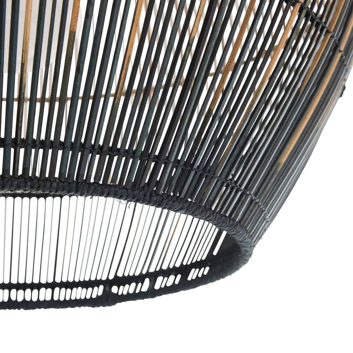 Arteriors DPS09 Swami Pendant in Natural and Black/Antique Brass