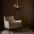 Arteriors DPS09 Swami Pendant in Natural and Black/Antique Brass