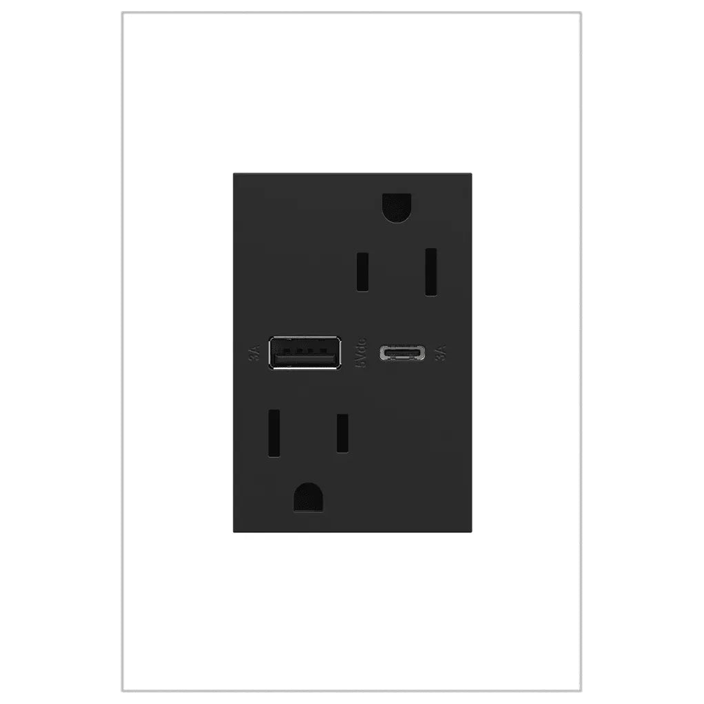 Legrand - adorne® 15A Tamper-Resistant Ultra-Fast USB Type A/C Outlet - ARTRUSB156ACG4 - Canada Light Shop