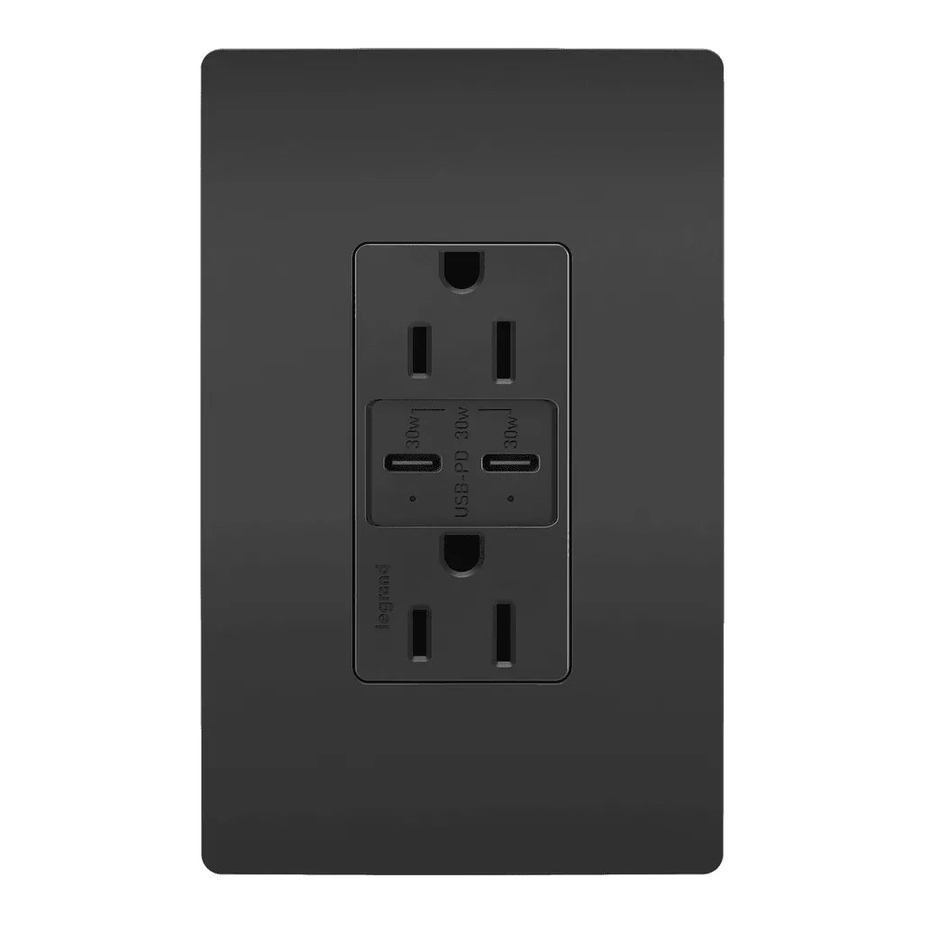 radiant® 15A Tamper Resistant Ultra Fast PLUS Power Delivery USB Type C ...