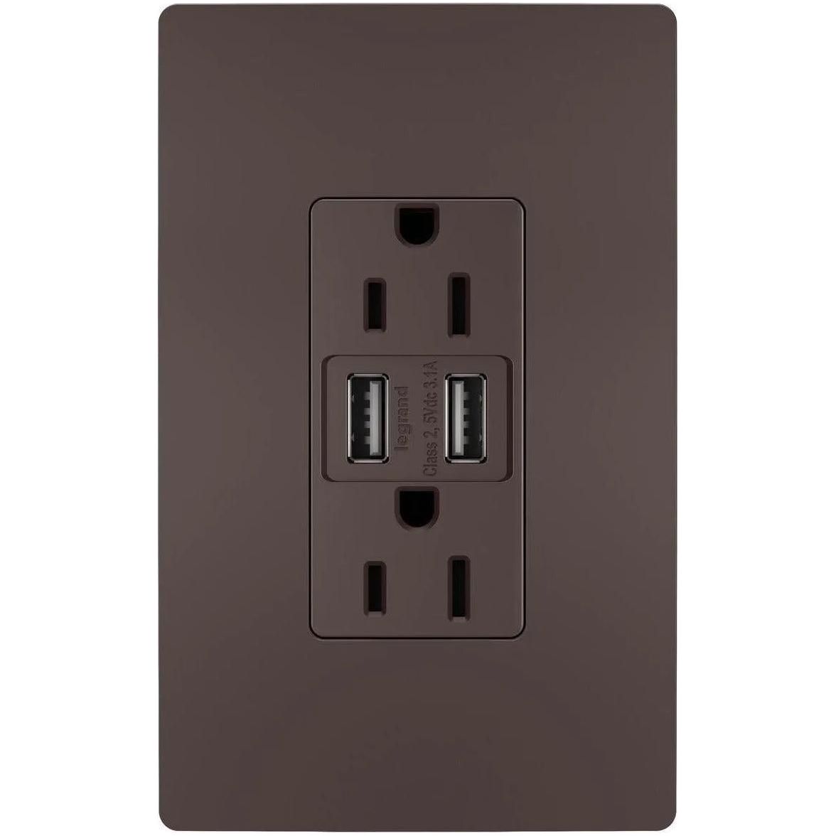 Legrand Radiant - radiant® 15A Tamper Resistant USB Outlet - TM826USBDBCCV4 - Canada Light Shop