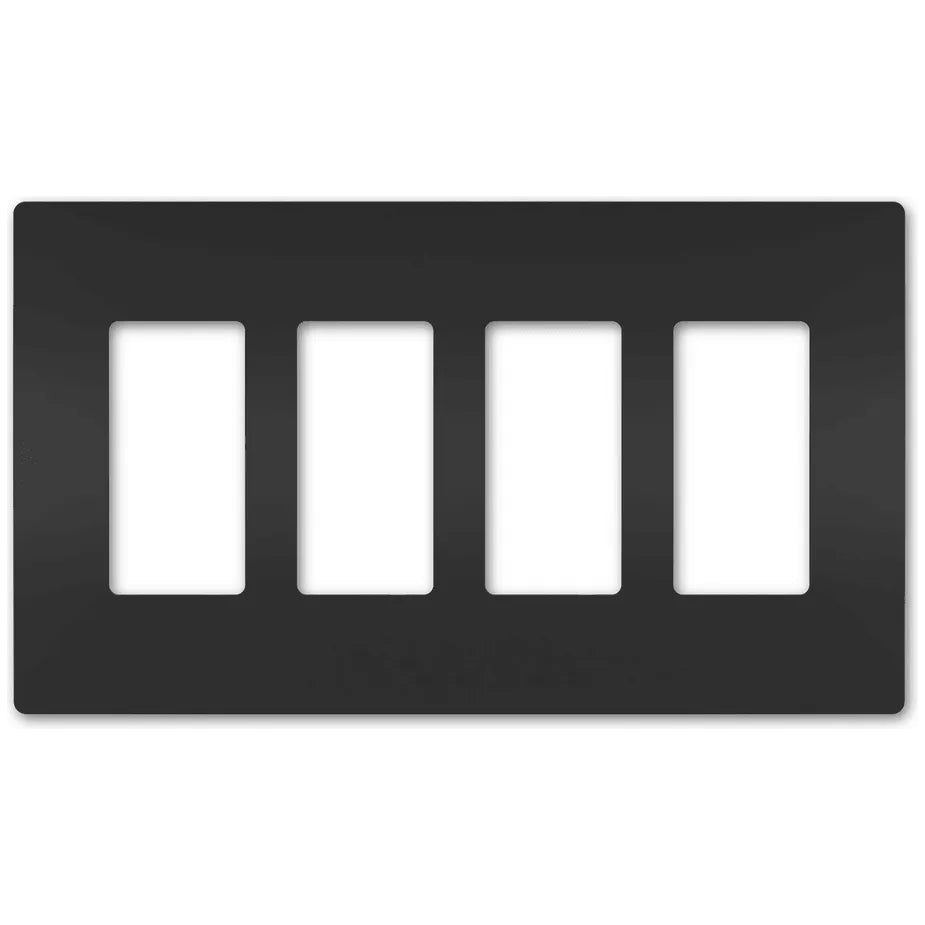 Legrand Radiant - radiant® Four-Gang Screwless Wall Plate - RWP264BK - Canada Light Shop