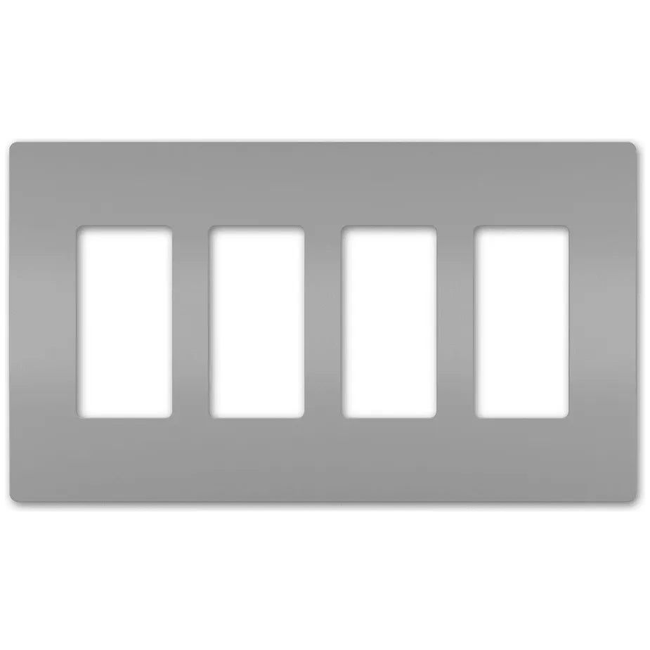 Legrand Radiant - radiant® Four-Gang Screwless Wall Plate - RWP264GRY - Canada Light Shop