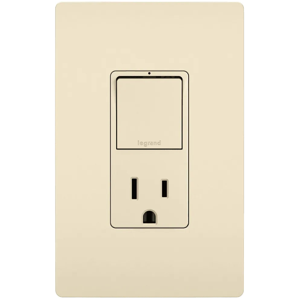 Legrand Radiant - radiant® Single Pole/3-Way Switch with 15A Tamper-Resistant Outlet - RCD38TRLA - Canada Light Shop