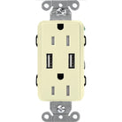 Lutron - Claro & Satin Colors 15A USB Tamper Resistance Receptacle - CAR-15-UBTR-AL - Canada Light Shop