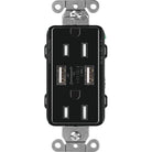 Lutron - Claro & Satin Colors 15A USB Tamper Resistance Receptacle - CAR-15-UBTR-BL - Canada Light Shop