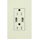 Lutron - Claro & Satin Colors 15A USB Tamper Resistance Receptacle - SCR-15-UBTR-BI - Canada Light Shop