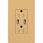 Lutron - Claro & Satin Colors 15A USB Tamper Resistance Receptacle - SCR-15-UBTR-GS - Canada Light Shop