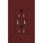 Lutron - Claro & Satin Colors 15A USB Tamper Resistance Receptacle - SCR-15-UBTR-MR - Canada Light Shop