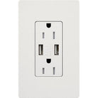 Lutron - Claro & Satin Colors 15A USB Tamper Resistance Receptacle - SCR-15-UBTR-SW - Canada Light Shop