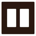 Lutron - Claro & Satin Colors 2-Gang Wallplate - CW-2-BR - Canada Light Shop