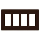 Lutron - Claro & Satin Colors 4-Gang Wallplate - CW-4-BR - Canada Light Shop