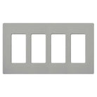 Lutron - Claro & Satin Colors 4-Gang Wallplate - CW-4-GR - Canada Light Shop