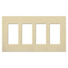 Lutron - Claro & Satin Colors 4-Gang Wallplate - CW-4-IV - Canada Light Shop