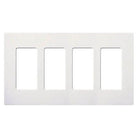 Lutron - Claro & Satin Colors 4-Gang Wallplate - CW-4-WH - Canada Light Shop
