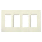 Lutron - Claro & Satin Colors 4-Gang Wallplate - SC-4-BI - Canada Light Shop