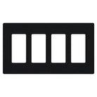 Lutron - Claro & Satin Colors 4-Gang Wallplate - SC-4-MN - Canada Light Shop