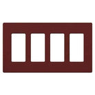 Lutron - Claro & Satin Colors 4-Gang Wallplate - SC-4-MR - Canada Light Shop