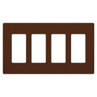 Lutron - Claro & Satin Colors 4-Gang Wallplate - SC-4-SI - Canada Light Shop