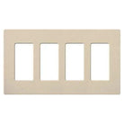 Lutron - Claro & Satin Colors 4-Gang Wallplate - SC-4-ST - Canada Light Shop