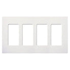Lutron - Claro & Satin Colors 4-Gang Wallplate - SC-4-SW - Canada Light Shop