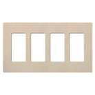 Lutron - Claro & Satin Colors 4-Gang Wallplate - SC-4-TP - Canada Light Shop