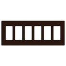 Lutron - Claro & Satin Colors 6-Gang Wallplate - CW-6-BR - Canada Light Shop