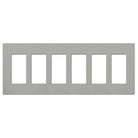 Lutron - Claro & Satin Colors 6-Gang Wallplate - CW-6-GR - Canada Light Shop