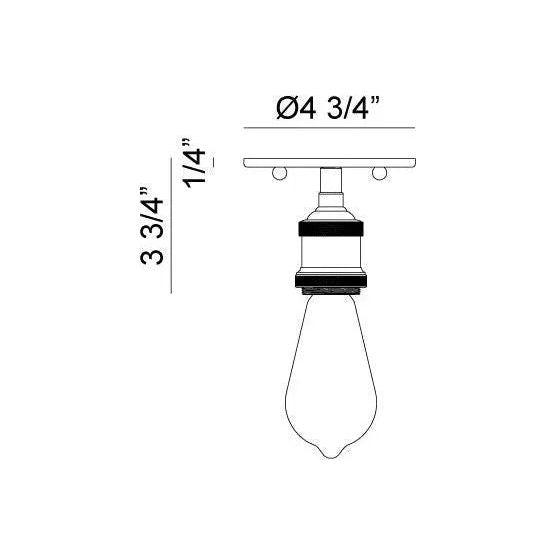 Matteo Lighting - Bulstrode's Workshop Flush Mount - X46100AG - Canada Light Shop