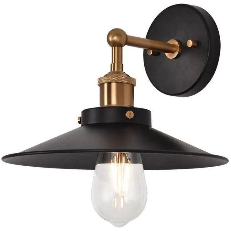 Matteo Lighting - Bulstrode's Workshop Metal Shade Wall Sconce - W46111AGBK - Canada Light Shop