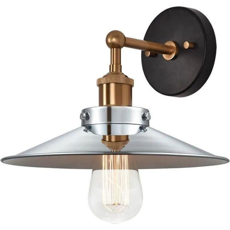 Matteo Lighting - Bulstrode's Workshop Metal Shade Wall Sconce - W46111AGCH - Canada Light Shop