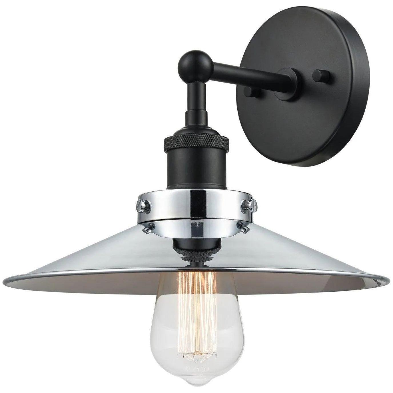 Matteo Lighting - Bulstrode's Workshop Metal Shade Wall Sconce - W46111BKCH - Canada Light Shop