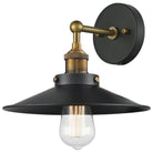 Matteo Lighting - Bulstrode's Workshop Metal Shade Wall Sconce - W46111WGBK - Canada Light Shop