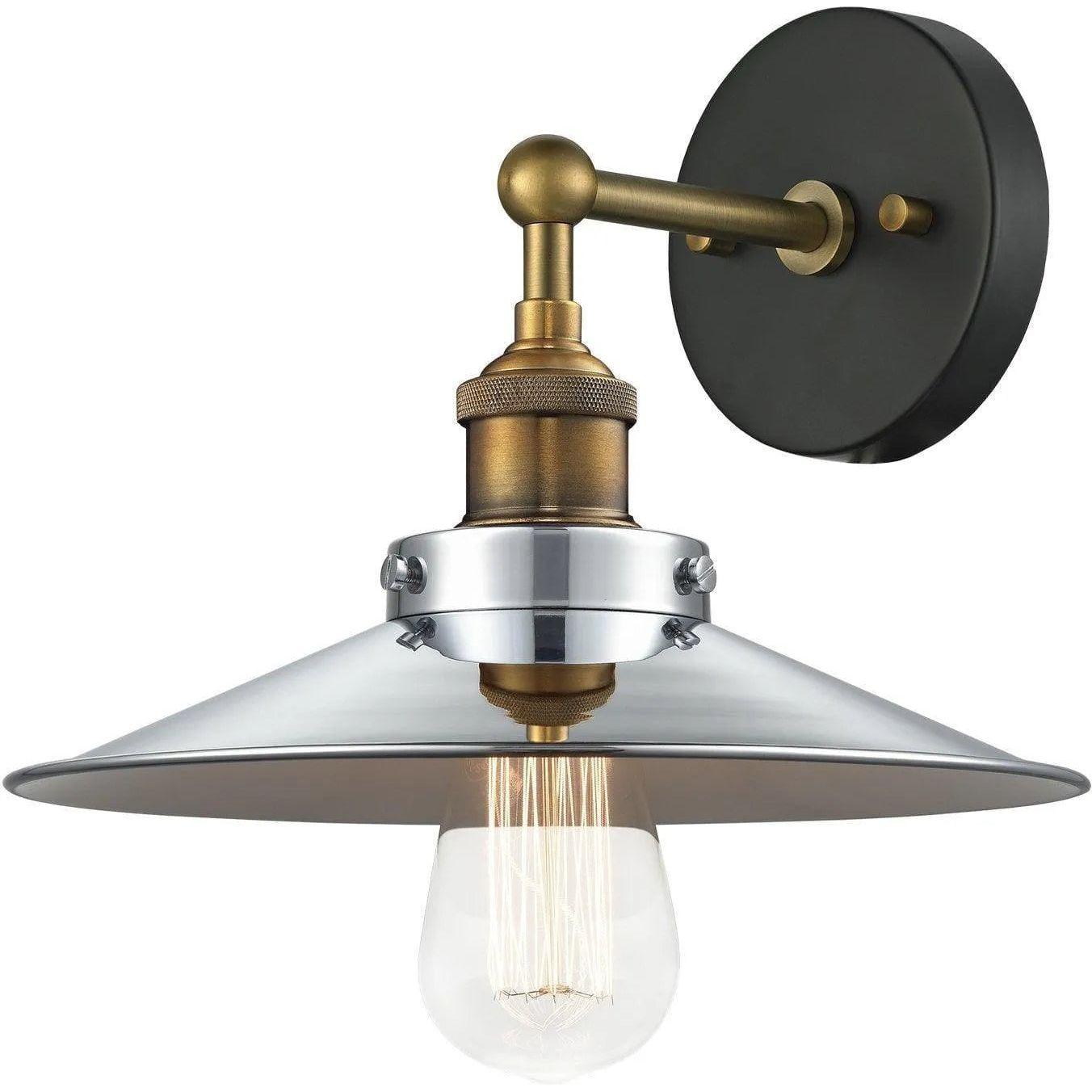 Matteo Lighting - Bulstrode's Workshop Metal Shade Wall Sconce - W46111WGCH - Canada Light Shop