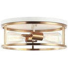 Matteo Lighting - Clarke Round Flush Mount - M15502WHAG - Canada Light Shop