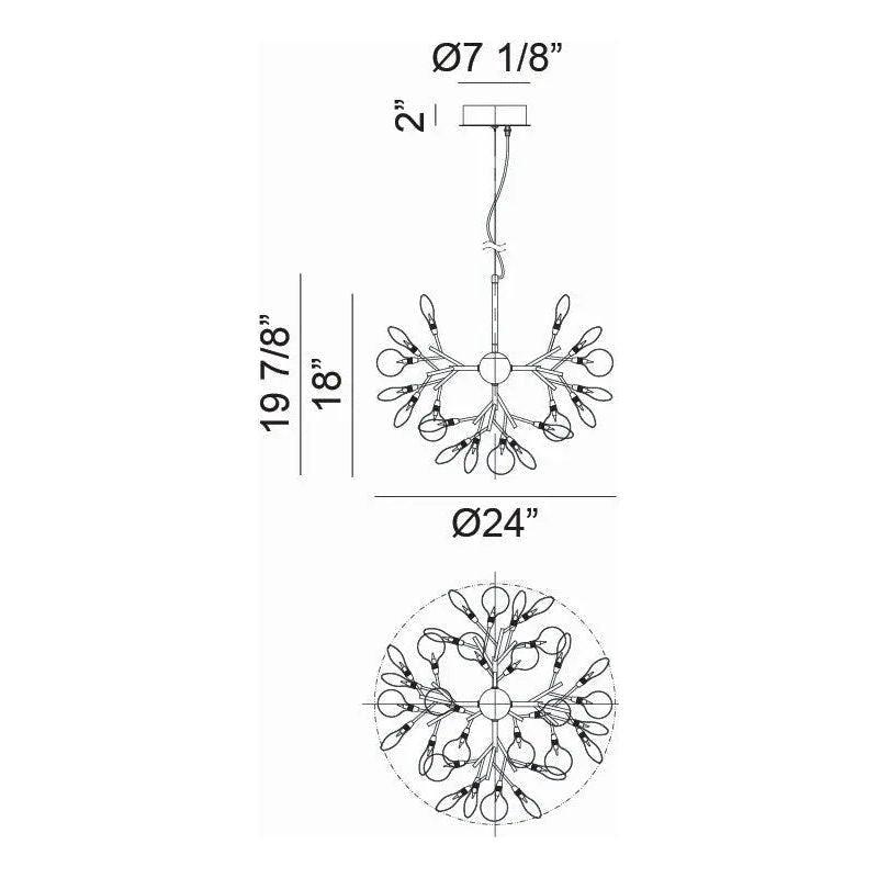 Matteo Lighting - Hydragea Bloom LED Pendant - C69820GL - Canada Light Shop