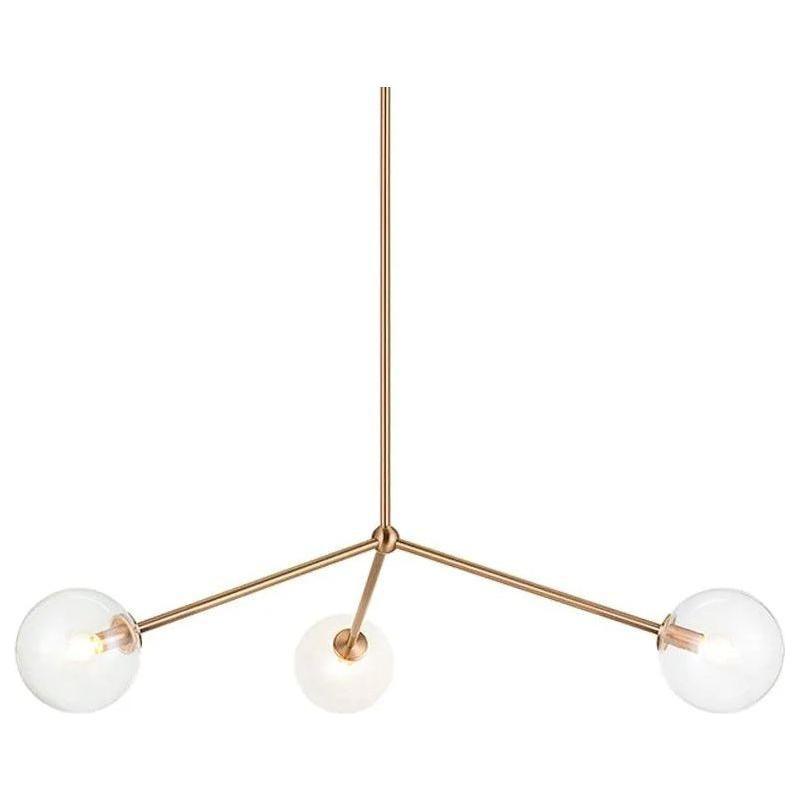 Matteo Lighting - Novo Triple Chandelier - C81703AGCL - Canada Light Shop