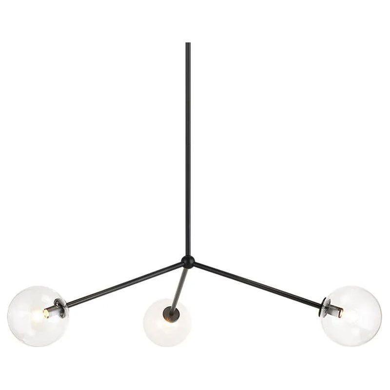 Matteo Lighting - Novo Triple Chandelier - C81703BKCL - Canada Light Shop
