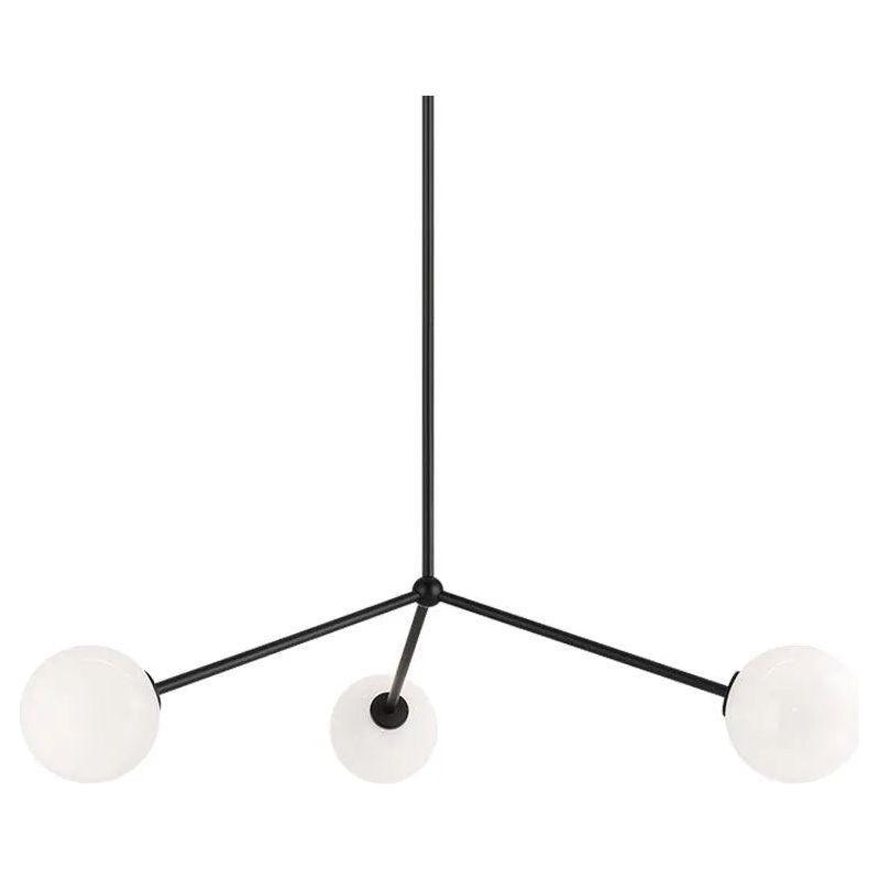 Matteo Lighting - Novo Triple Chandelier - C81703BKOP - Canada Light Shop