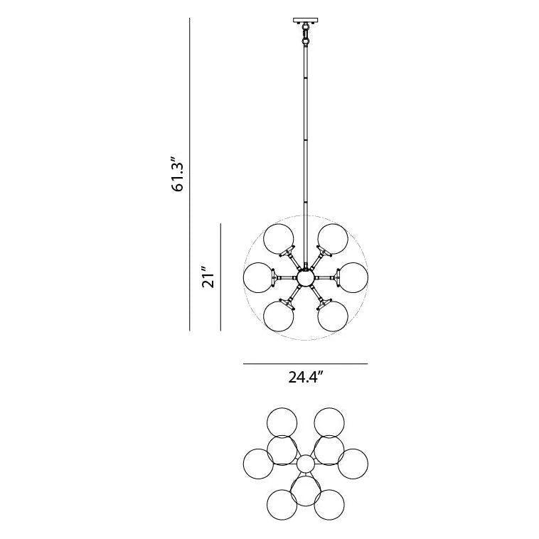 Matteo Lighting - Soleil Chandelier - C62812AGCL - Canada Light Shop