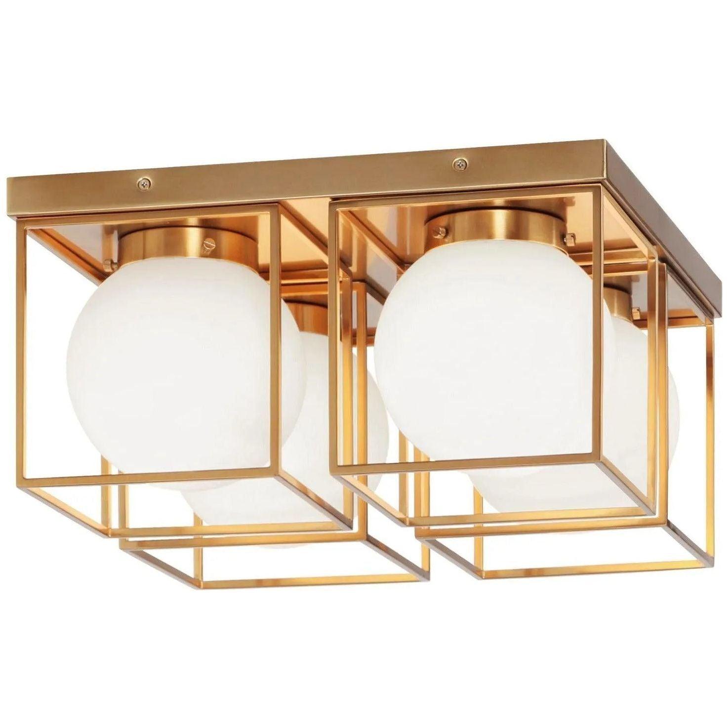 Matteo Lighting - Squircle Flush Mount - X03804AG - Canada Light Shop