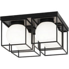 Matteo Lighting - Squircle Flush Mount - X03804BK - Canada Light Shop